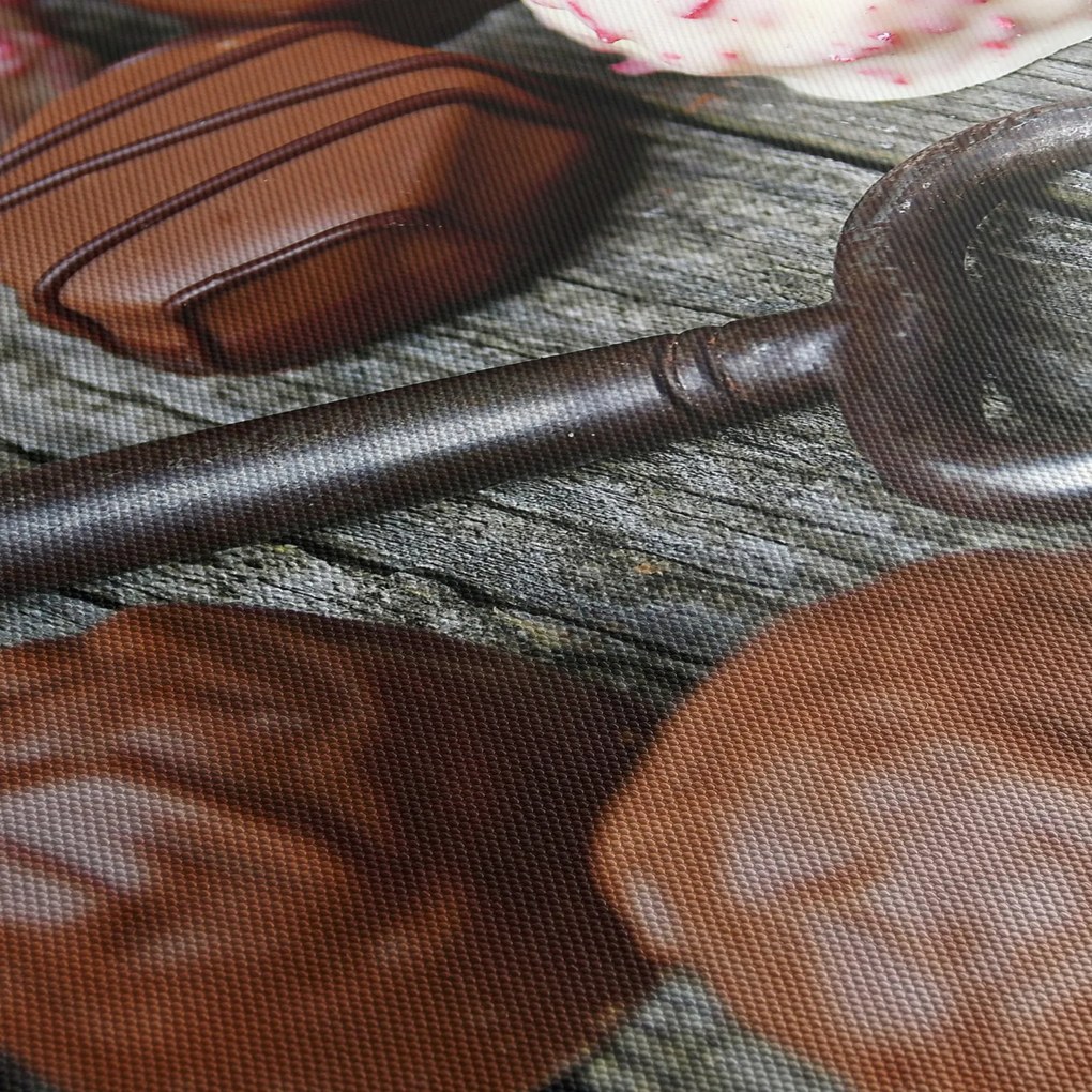 Tablou cu ciocolată și chei (120x50 cm)