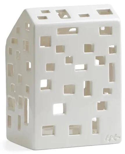 Sfeșnic din ceramică Kähler Design Urbania Lighthouse Funkis, alb