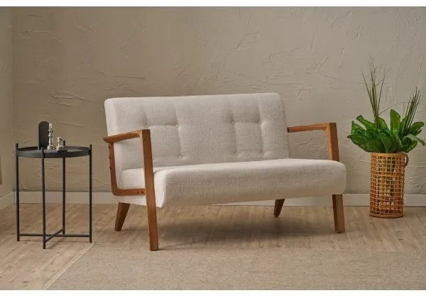 Canapea TUMI, 2 locuri, crem