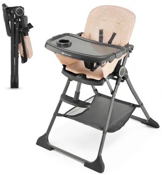 Scaun de masă pentru copii KINDERKRAFT FOLDEE roz