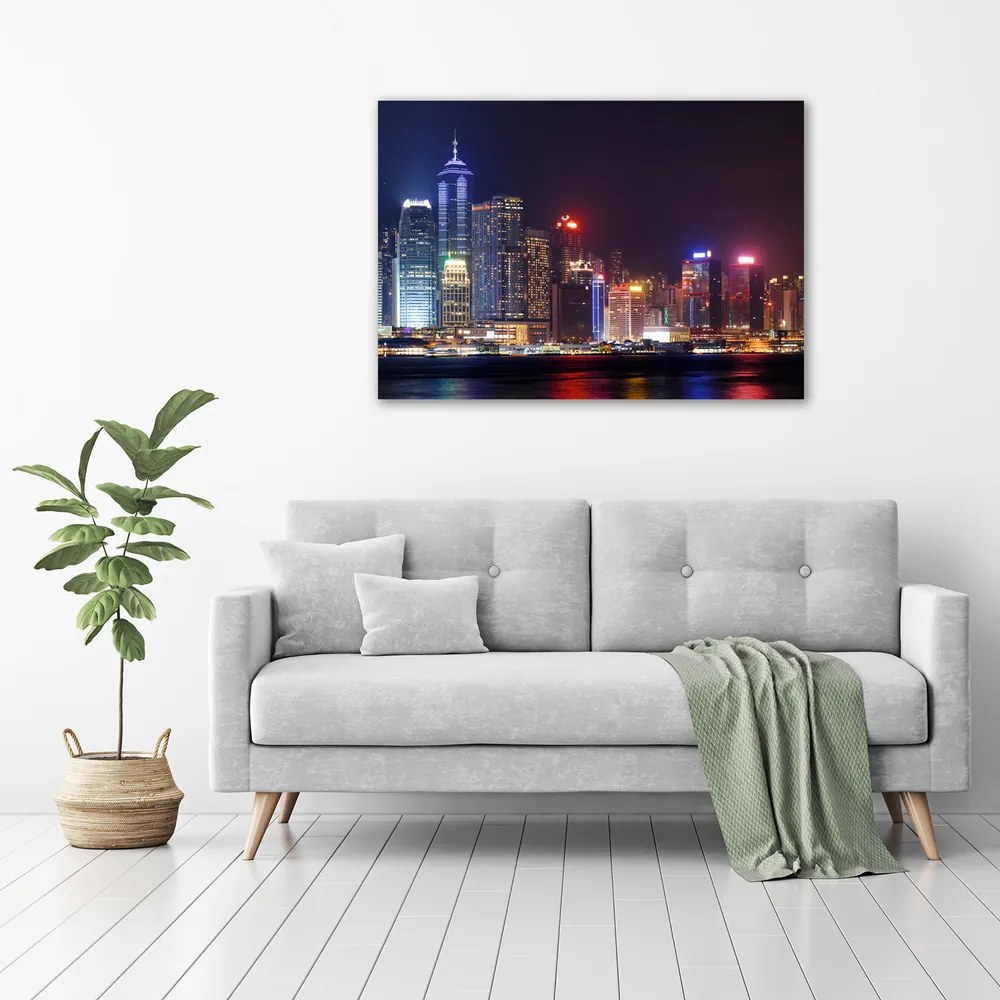 Print pe pânză Hong kong pe timp de noapte