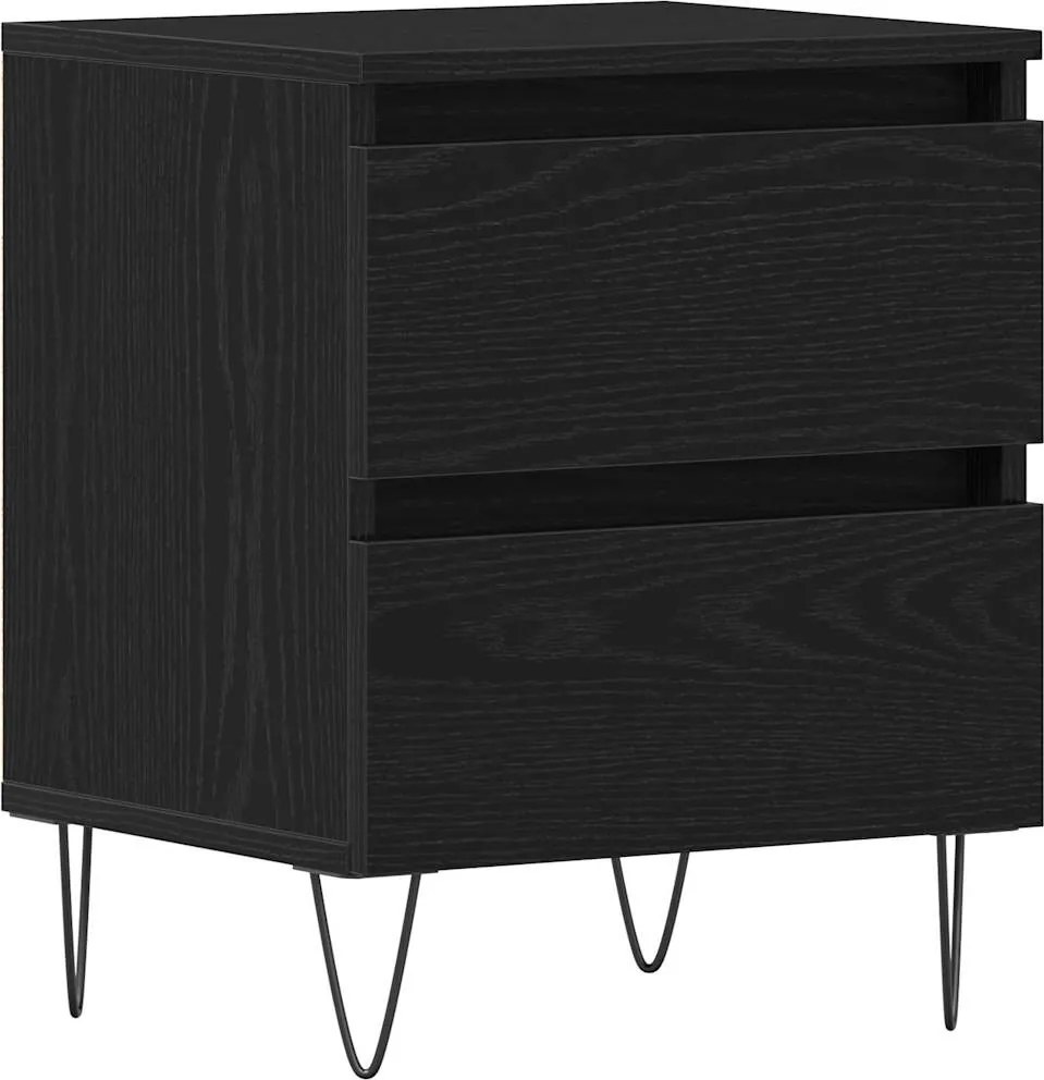 vidaXL Dulap de noapte Stejar negru 40 x 35 x 50 cm Lemn compozit