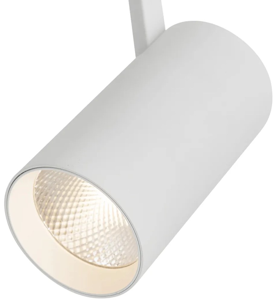 Spot modern alb pentru sistem de iluminat pe șină monofazat, inclusiv LED - Iconic Mark