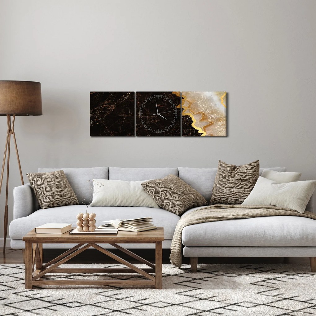 Tablou - Marmură (cu ceas) (90x30 cm)