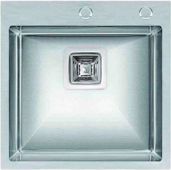 Chiuveta inox Inter Ceramic cu o cuva fara picurator finisaj inox satinat 50x42 cm