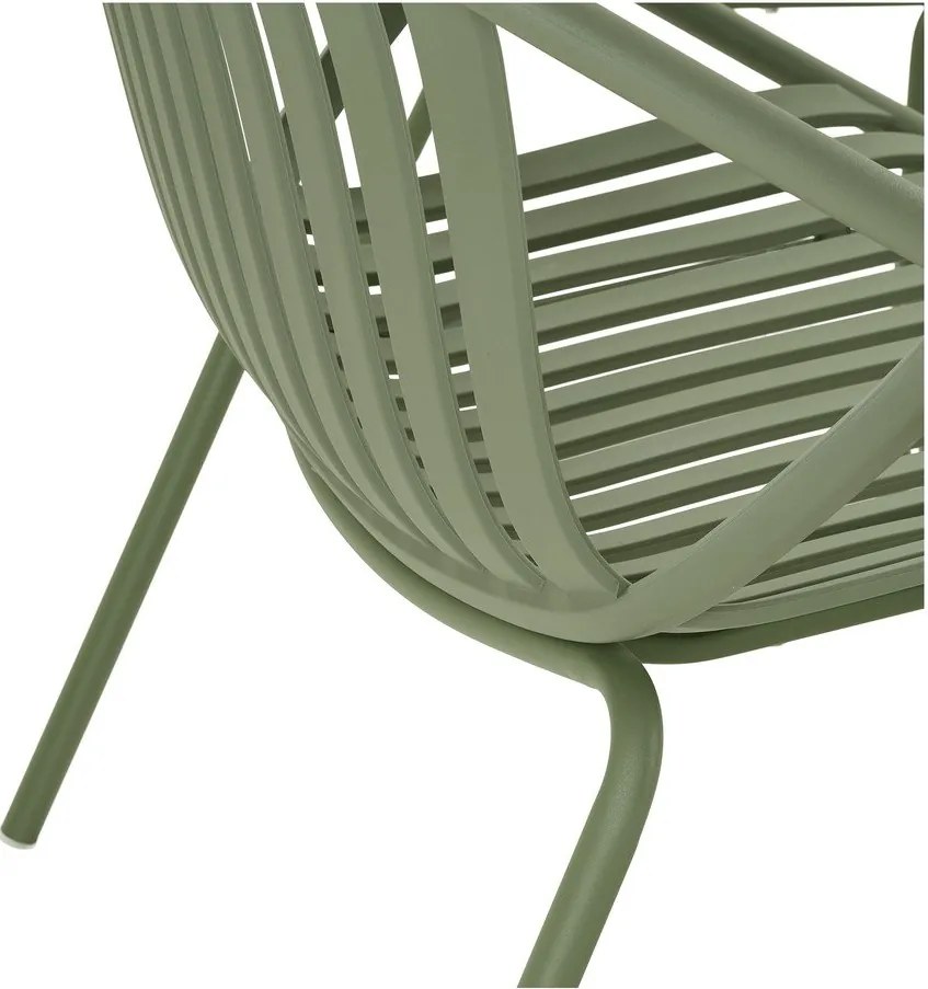 Set mobilier de grădină verde din plastic pentru 4 persoane Saly – House Nordic
