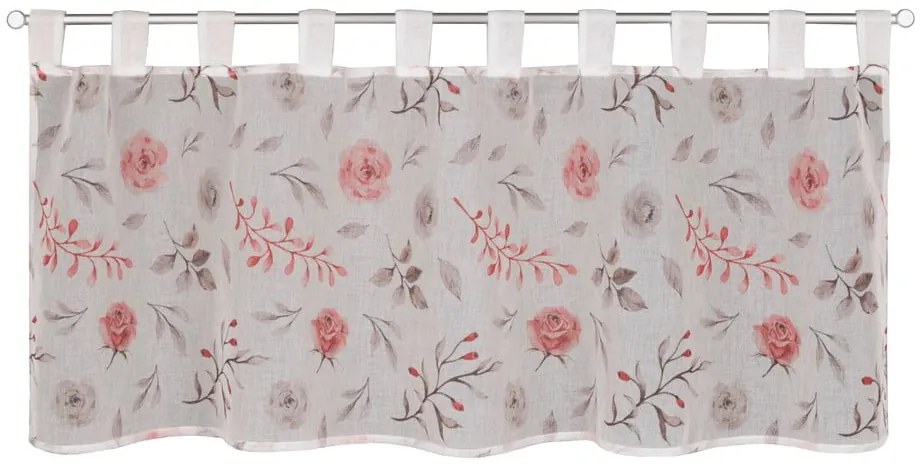 Perdea albă-roz 135x45 cm Rose – Sehlbach