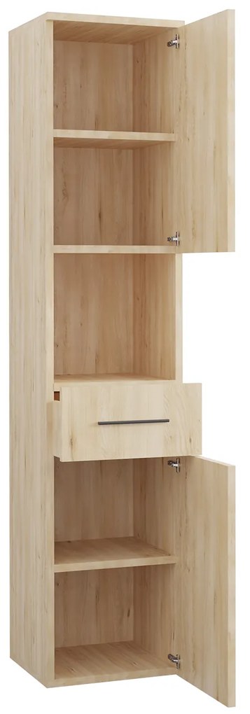 MEBLINE Dulap de baie montat pe perete LUPO / TIPO LP1 Stejar artisan / Alb Gloss
