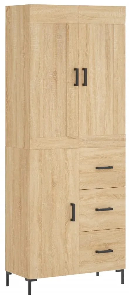 3199812 vidaXL Dulap înalt, stejar sonoma, 69,5x34x180 cm, lemn compozit