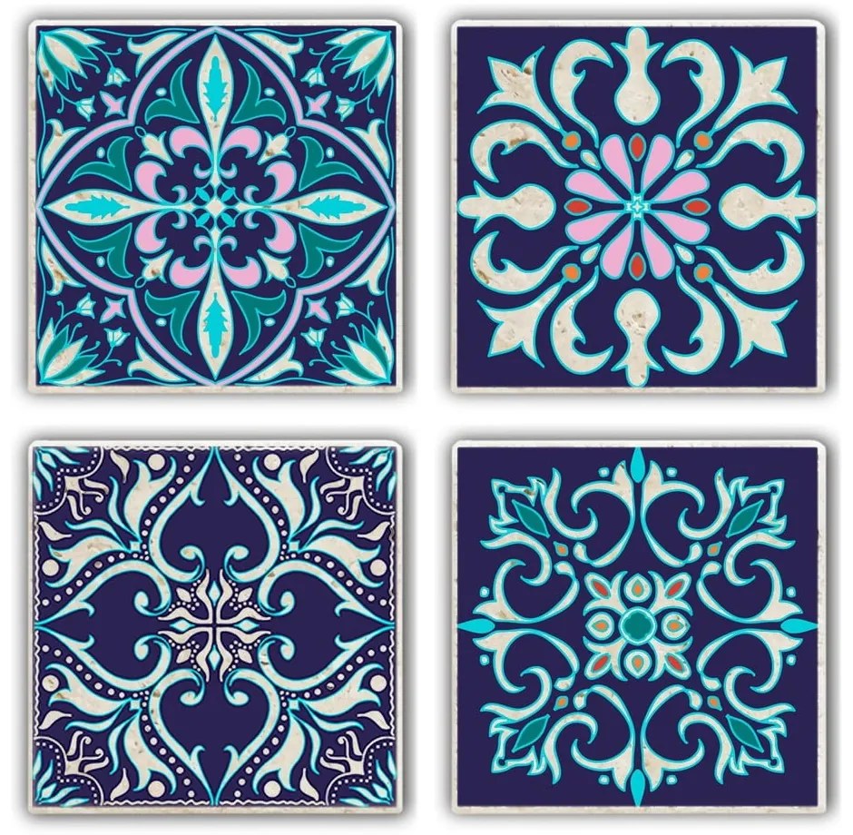 Suporturi de pahare din piatră 4 buc. - Hermia