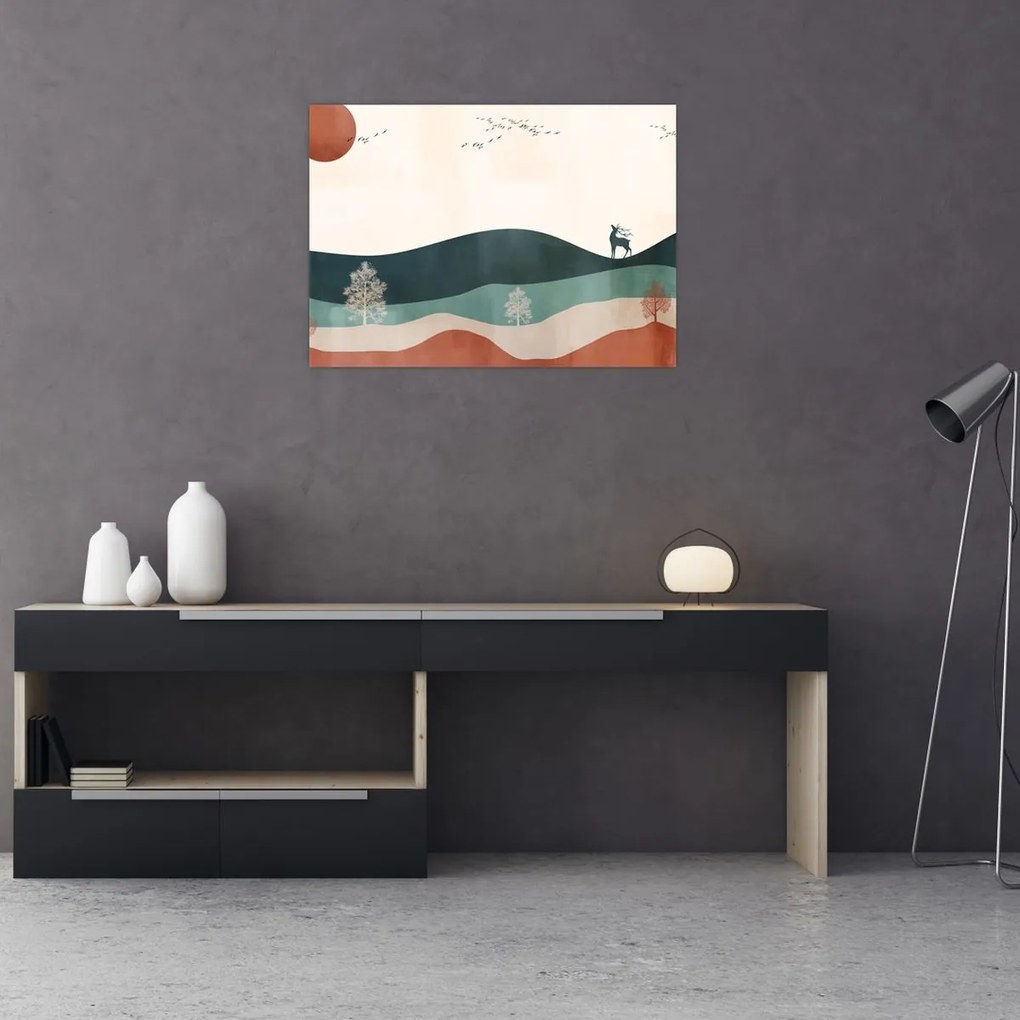 Tablou - Peisaj ilustrat (70x50 cm)