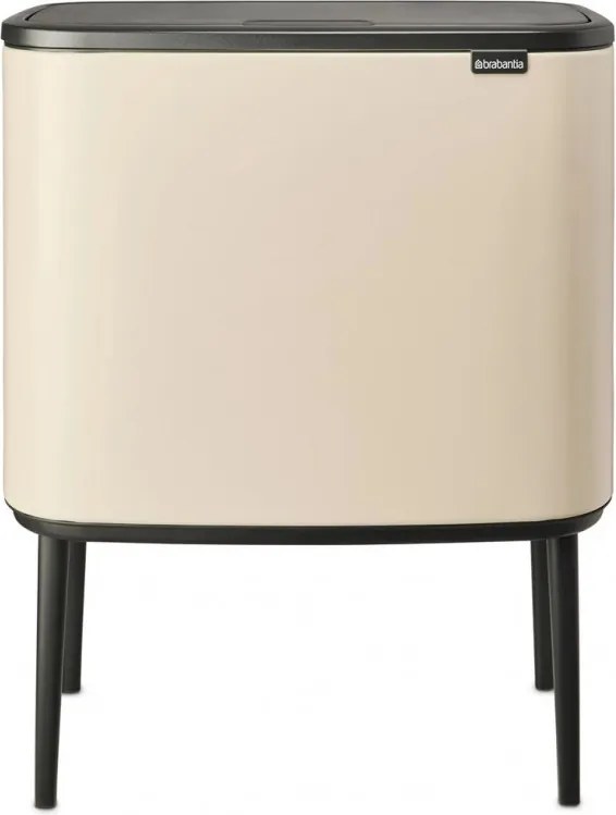 Coș Brabantia Bo Touch 1005546, 36 l, Deschidere lină și silențioasă, Deschidere mare, Bej