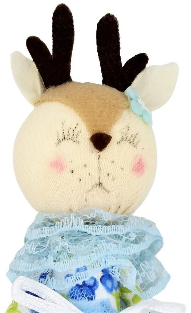 Decorațiune Zooky animăluț căprioară rochiță bleu