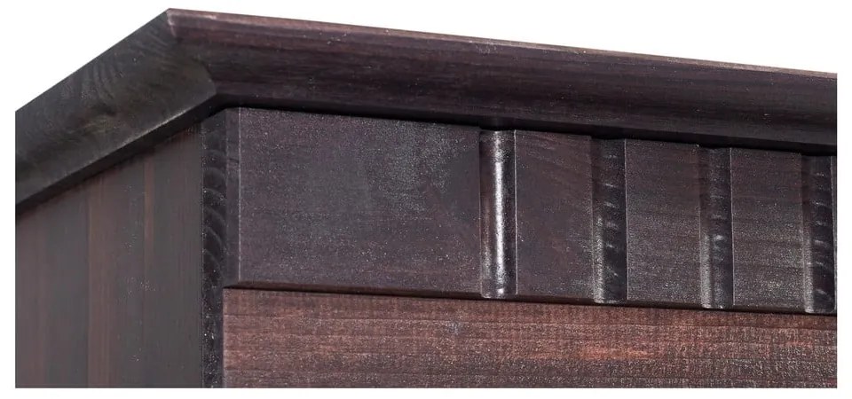 Vitrină maro închis din lemn de pin 180x35 cm Lisa – Støraa