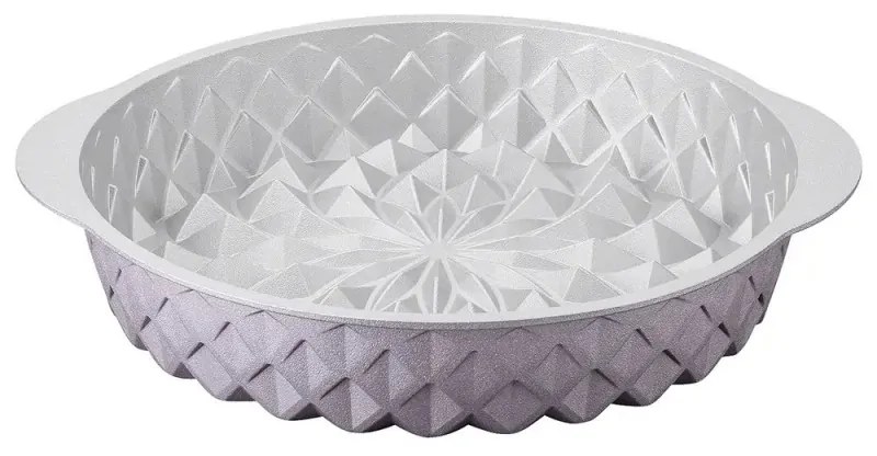 Tava de copt Dr.Oetker Mandala 2557, 26 cm, Rotunda, Aluminiu turnat, Roz auriu