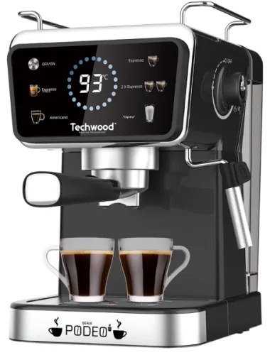 Resigilat!Espressor Techwood TCA-1386EXN, 20 bar, capsule Nespresso sau cafea macinata, 1.5L