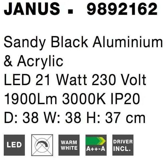 Lustra LED dimabila design modern decorativ JANUS 38cm