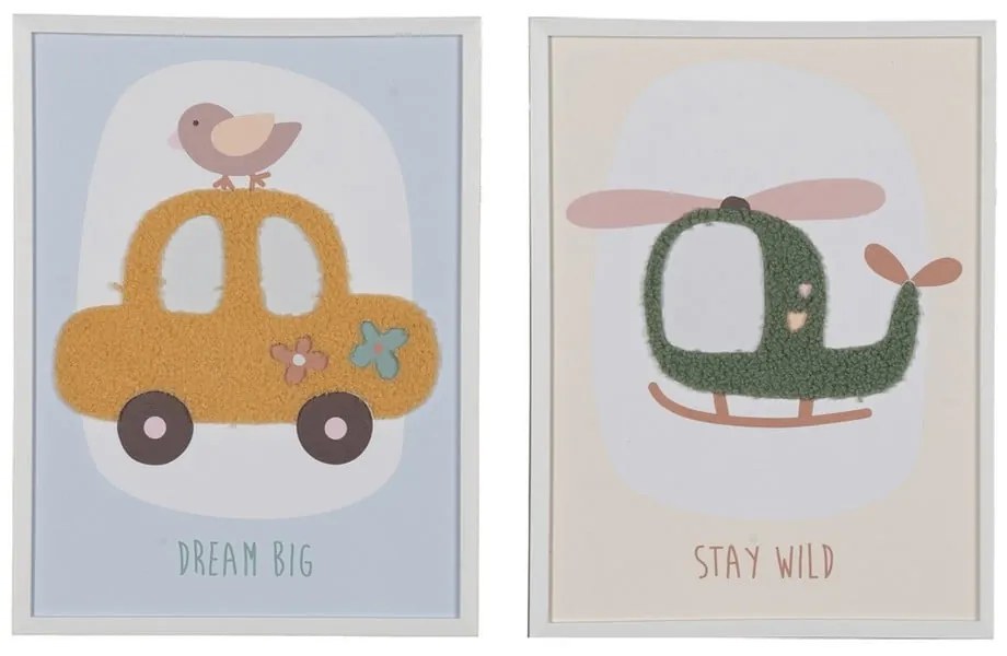 Tablouri pentru copii 2 buc. 30x40 cm Vehicles – Ixia