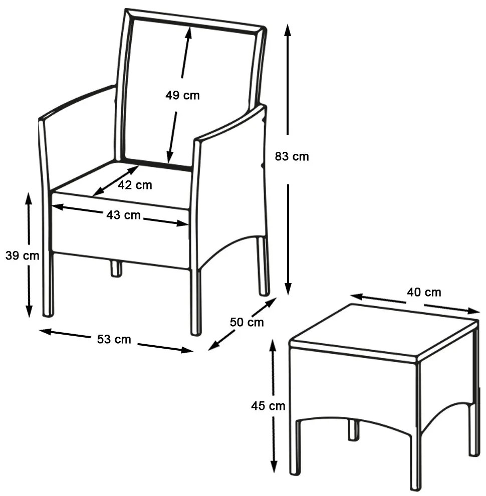 Set mobilier de gradina din polyratan