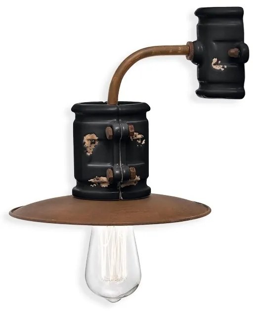 Aplica de perete design retro realizata manual din ceramica URBAN