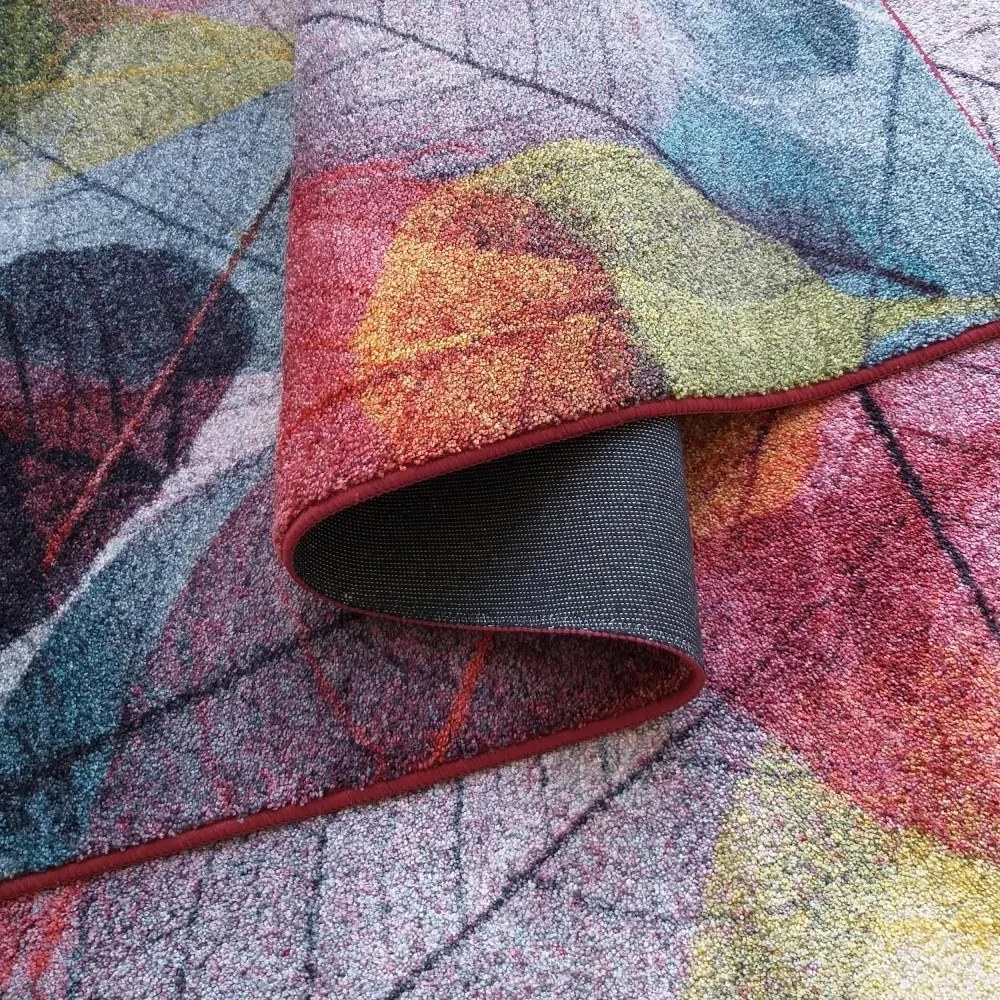 Covor frumos de calitate cu frunze colorate Lăţime: 120 cm | Lungime: 170 cm