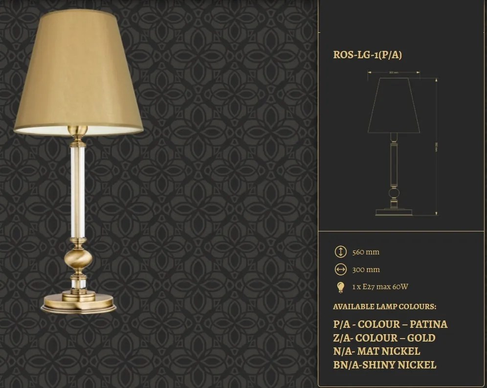 Veioza eleganta design clasic ROSSANO