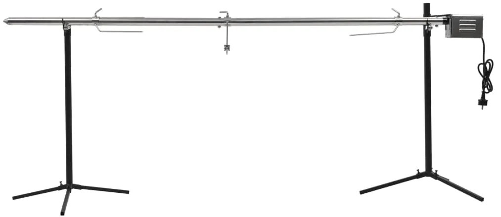 vidaXL Grill automat cu motor din oțel inoxidabil, 207x45x81 cm