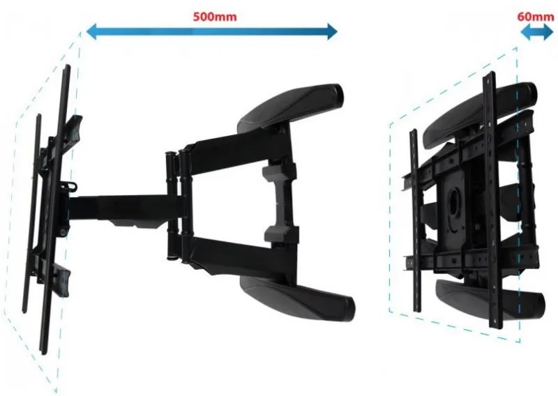 Suport televizor Esperanza ERW021, 40-85", Reglare inclinare, Pana la 68.2 kg, Negru