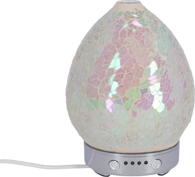 Lampa de masa cu difuzor aromaterapie Mozaic Bianco h 16 cm