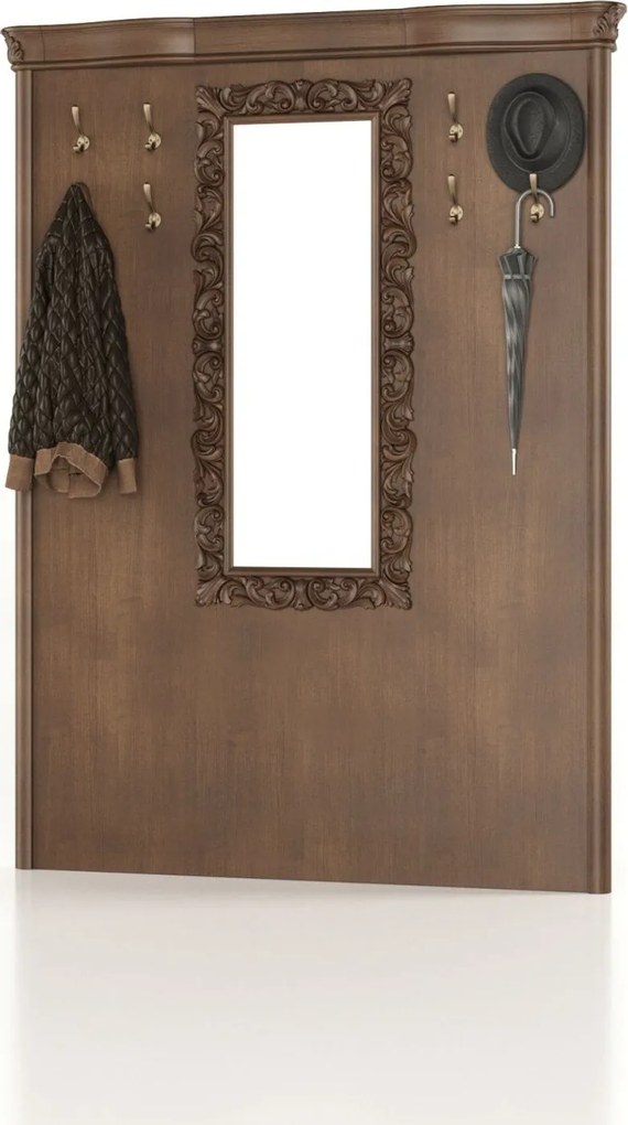 Cuier lemn masiv pentru hol Celisea, 165 × 17 × 220 cm - Ivoire