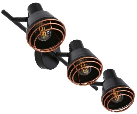 Spot NERIA 3xE14/40W/230V negru/cupru