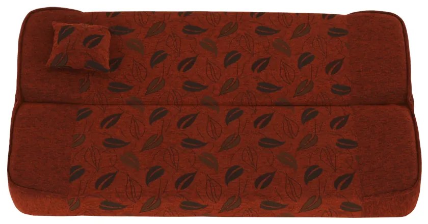 Canapea extensibilă, material textil cărămiziu/model, ASIA NEW