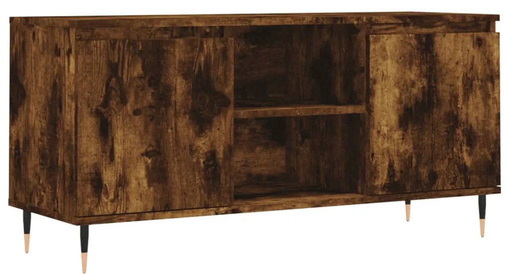 vidaXL Comodă TV, stejar fumuriu, 104x35x50 cm, lemn compozit