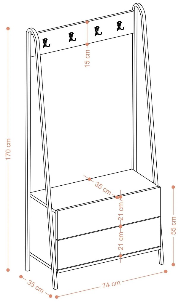Mobilier Hol Dipasa (Nuc + negru) . 1093904