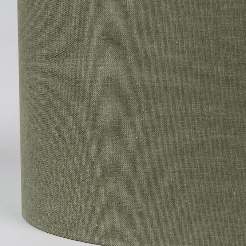 Abajur din material textil verde închis 35/35/20