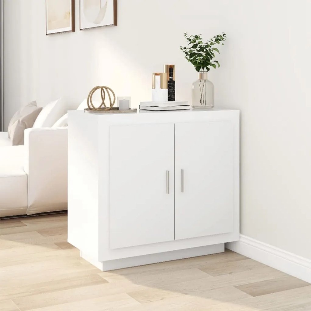 vidaXL Dulap, alb, 80x40x75 cm, lemn prelucrat