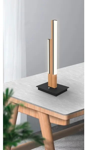 Wofi PALERMO 8031-206 - Lampă de birou LED, 10,5W, 230V, lemn de cauciuc