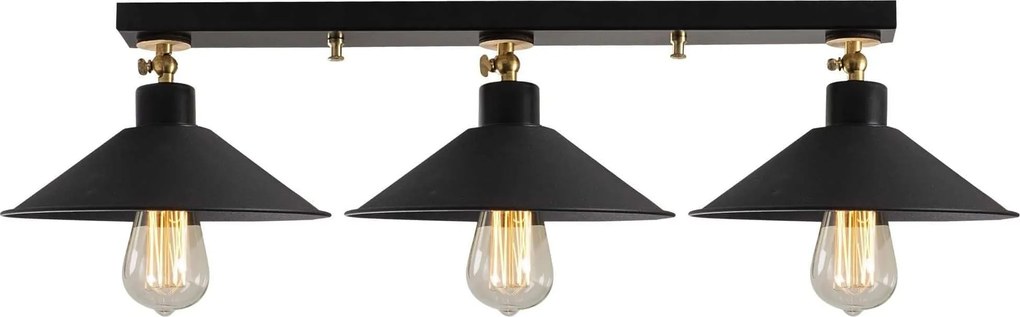 Lustra BERCESTE N 660, negru, metal, 80x24x16 cm