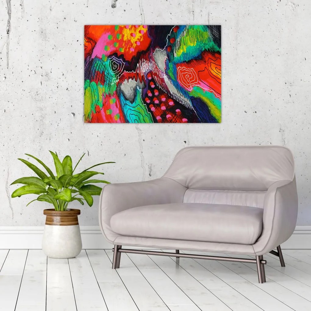 Tablou abstract - culori (70x50 cm)