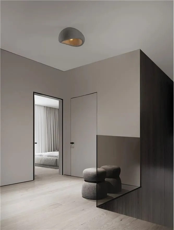 Plafoniera design modern, Stone Gray, AERE, L 40cm