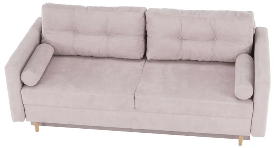 Canapea extensibilă, roz antic textil Queens, AURELIA