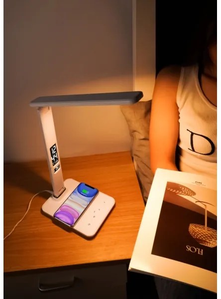 Brilagi - Lampă LED dimabilă REGINA cu încărcare wireless, 8,5W/230V, albă