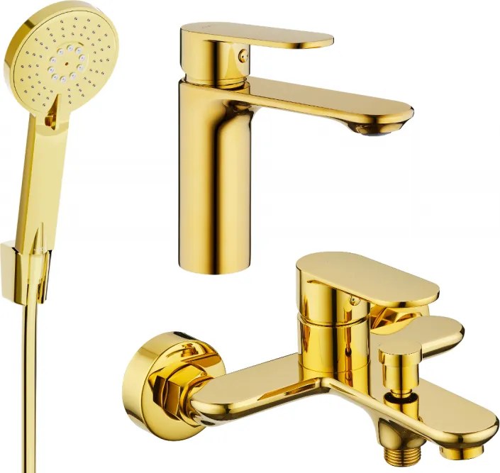 Mexen Milo R40 set pentru cadă, auriu - 71303R40-50