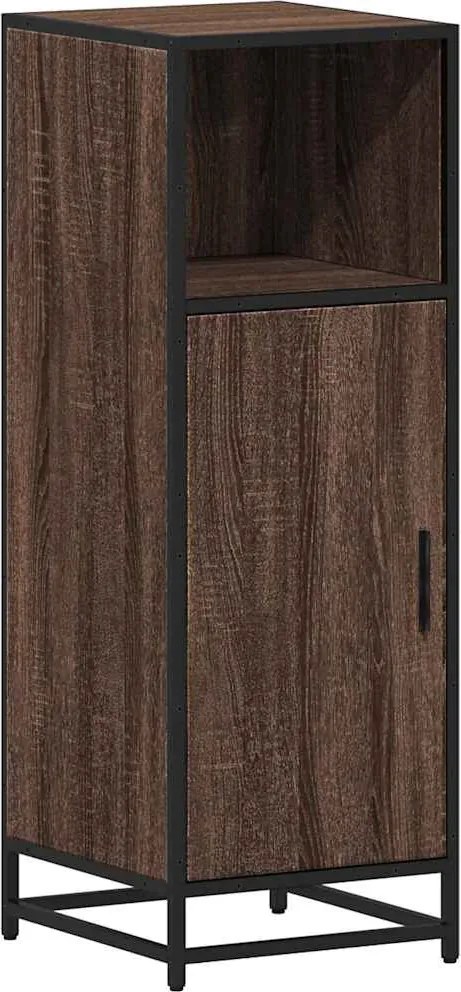 vidaXL Dulap de baie, stejar maro, 35x37,5x100 cm, lemn prelucrat