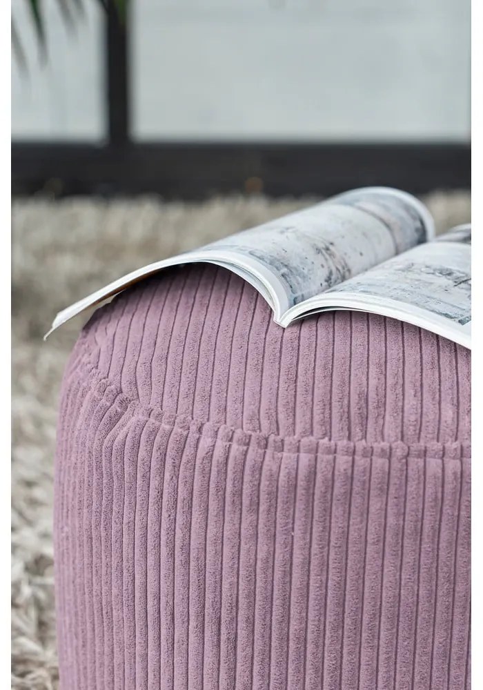 Fotoliu bean bag maro cu tapițerie din catifea reiată Mini – SLOWDOWN