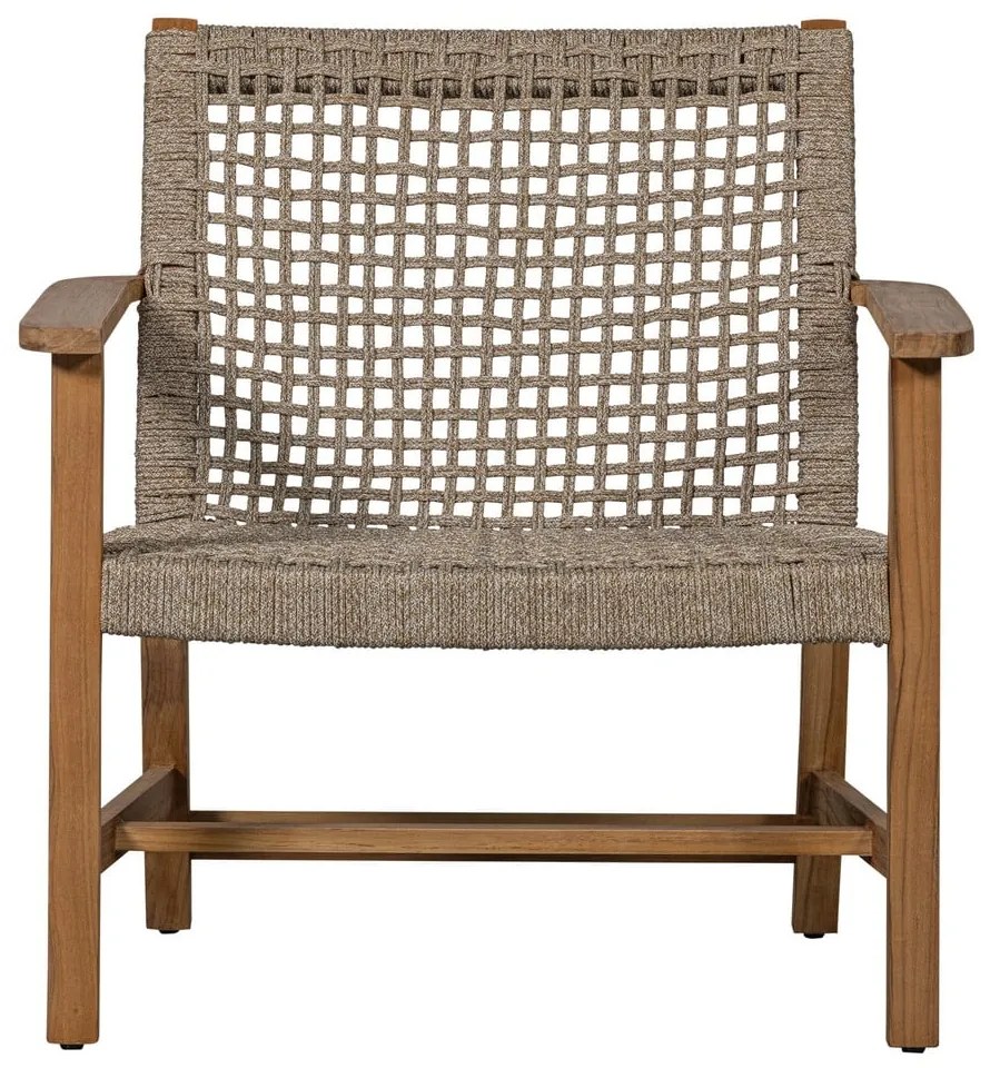 Fotoliu de grădină bej/în culoare naturală din lemn masiv Copper – Exotan