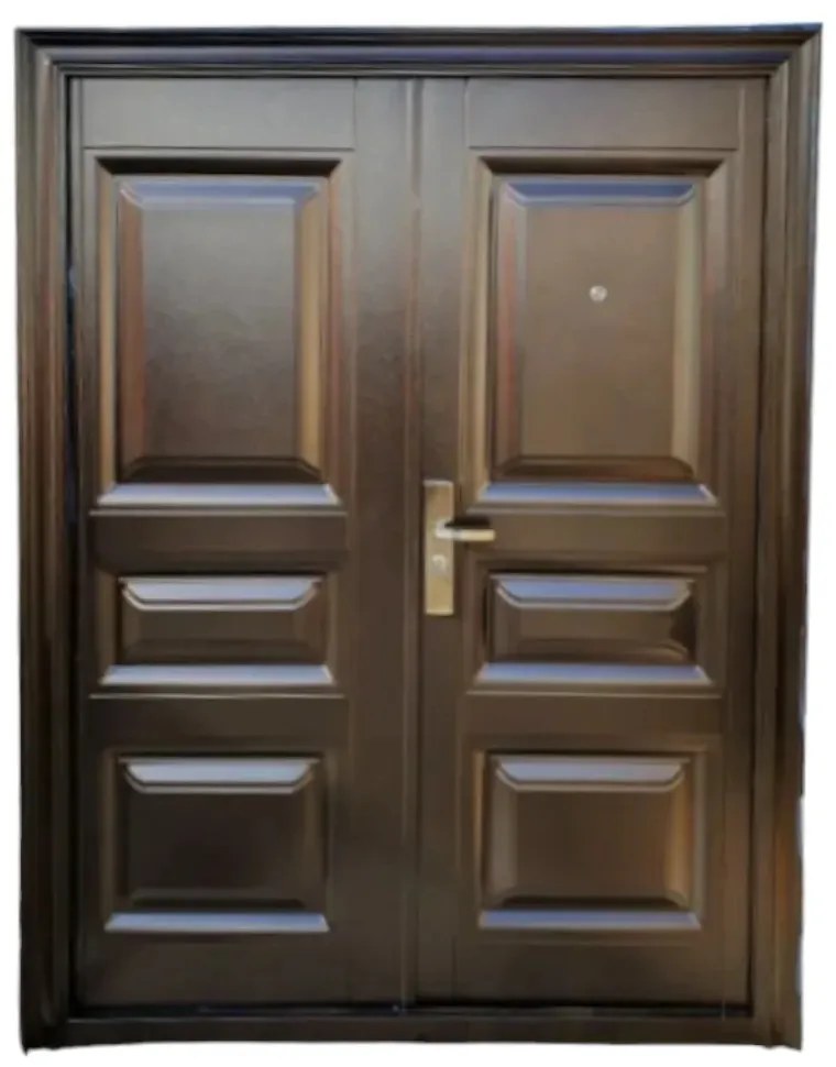 Usa metalica dubla de exterior cu izolatie si vizor Novo Doors ND5001 ,deschidere stanga dreapta, 1 yala, dimensiuni multiple,tabla 0.7 mm, balamale