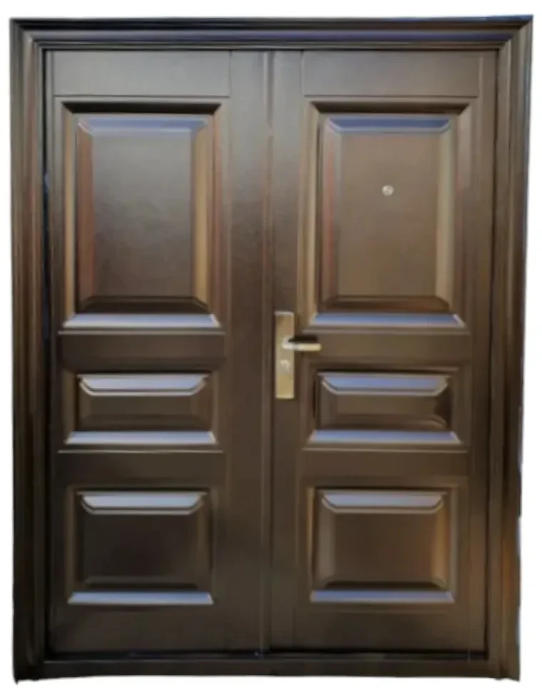 Usa metalica dubla de exterior cu izolatie si vizor Novo Doors ND5001 ,deschidere stanga dreapta, 1 yala, dimensiuni multiple,tabla 0.7 mm, balamale