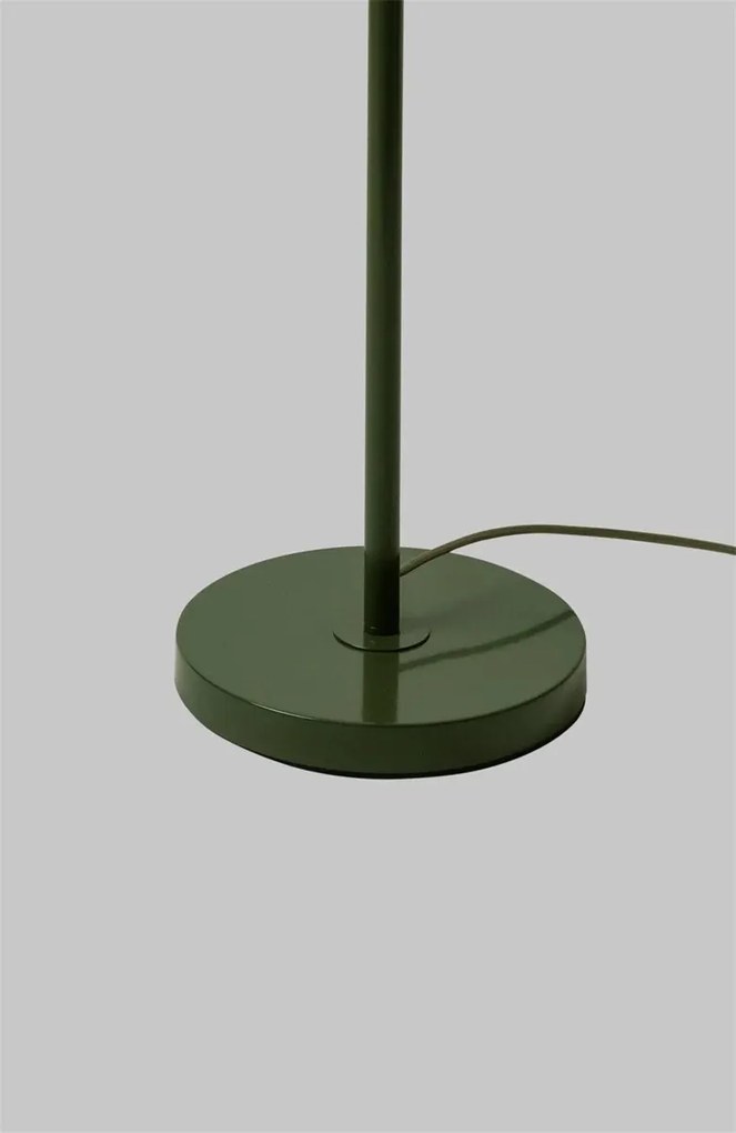 Lampadar cu 4 globuri sticla si metal verde Copenhagen