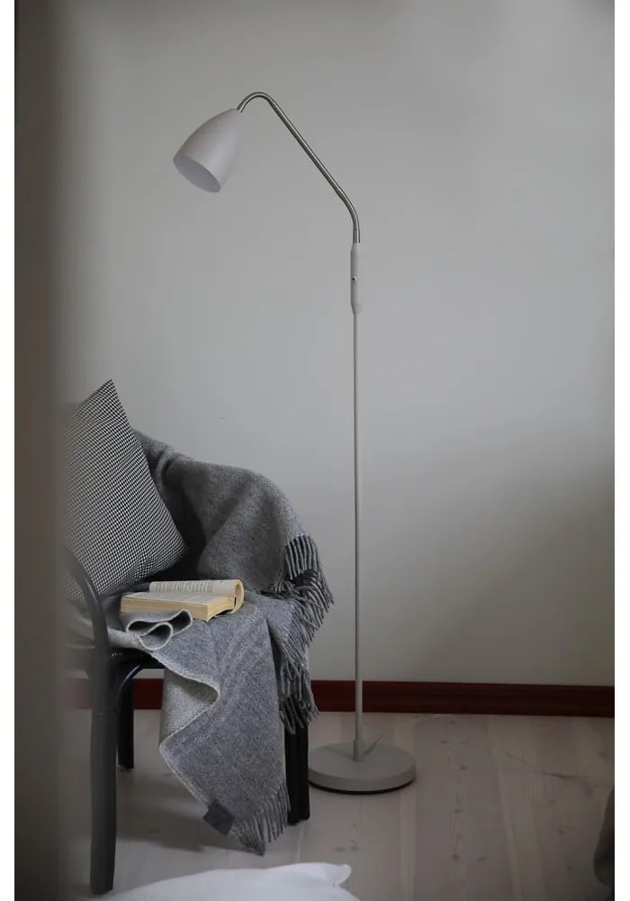 Lampadar bej LED cu intensitate reglabilă cu abajur din metal (înălțime 140 cm) Patro – Markslöjd